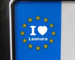 Aufkleber   I love Leonora  
