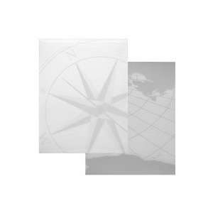 Design Deckblätter aus Polypropylen, Globus, A4, 50 Stück  