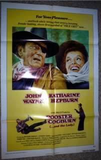 1975 Rooster Cogburn Movie Poster   John Wayne  