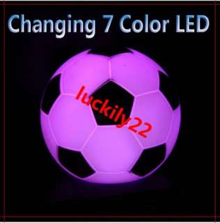New Football Changing 7 Color LED Candle lights lamp  