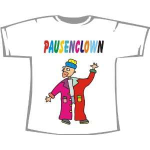 Pausenclown; Fun T Shirt weiß  Sport & Freizeit