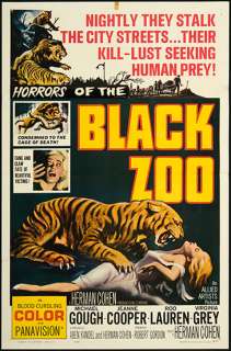 Black Zoo 1963 Original U.S. One Sheet Movie Poster  