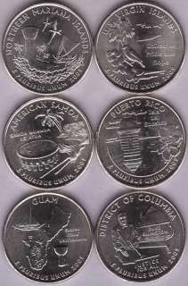 1999 2009 STATE & TERRITORIES QUARTER SET WITH U.S. MAP  