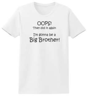 Oops Big Brother Childrens T Shirt All Sizes 2T  20Y  