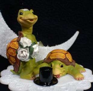 BOUT TIME Turtle Wedding Cake Topper Critter top #1  