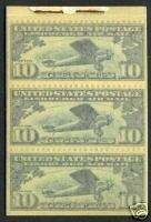 US C10a XF Never Hinged 10c Airmail Booklet Pane from 1927  