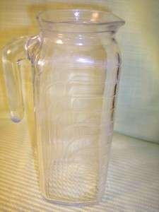 BORMIOLI MADE IN ITALY 1 QT GLASS WATER/JUICE PITCHER 9 X 3