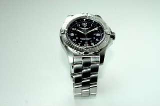 MINT  BREITLING COLT QUARTZ A74380 Black 500M Stainless Steel Watch 