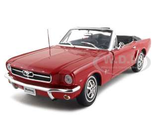 1964 1/2 FORD MUSTANG CONVERTIBLE RED 1/18 DIECAST MODEL CAR BY WELLY 