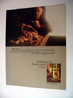 Gallo French Colombard Wine Corksmith 1980 print Ad  