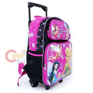 Disney Tinkerbell Fairies School Roller Backpack Rolling Bag 3