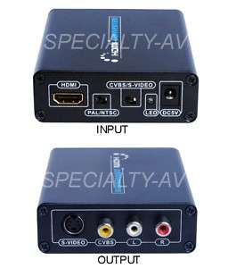 HDMI to RCA S Video Audio Extractor Converter Scaler  
