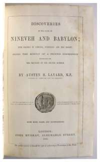 1853 Layard   RUINS OF NINEVEH AND BABYLON   With ALS  