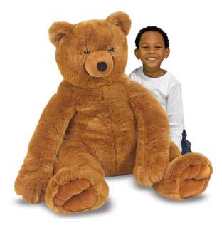 Melissa and Doug Stuffed Jumbo Brown Teddy Bear Plush  