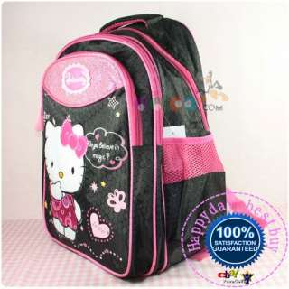   Hello Kitty Backpack Rucksack Schoolbag Sac Bag Black