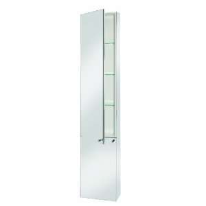  Croydex WC796005YW Nile Tall Mirrored Cabinet, Stainless 