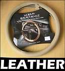 BEIGE LEATHER Steering Wheel Cover Mercedes A, B, R, M,