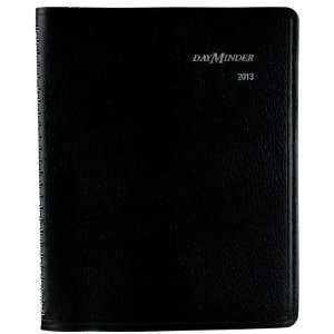  DayMinder Recycled Weekly Planner, 6 x 9 Inches, Black 