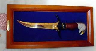 FRANKLIN MINT AMERICAN BALD EAGLE KNIFE RAY BEERS  