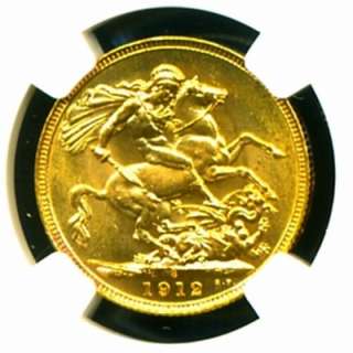 GEORGE V GOLD COIN SOVEREIGN reverse