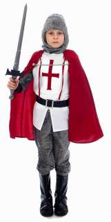 BOYS KNIGHT ST George England Crusader Fancy Dress Costume 4 12  