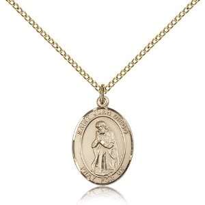  Gold Filled St. Saint Juan Diego Medal Pendant 3/4 x 1/2 