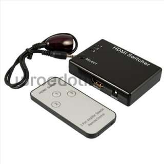 Ports 1080P Video HDMI Switch Switcher Splitter for HDTV PS3 DVD 