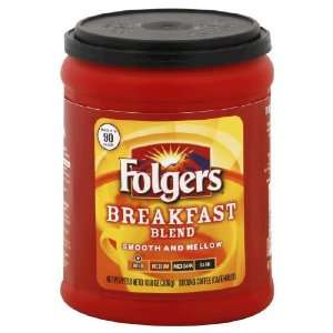 Folgers Ground Coffee, Breakfast Blend, 10.8 oz (Pack of 6)  