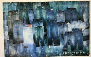 Vintage Jeans poster with LEVI 501xx Buckle back & LEE  