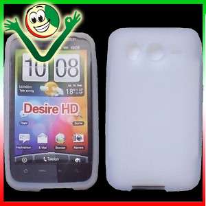 Custodia silicone Bianco guscio urti per HTC Desire HD  