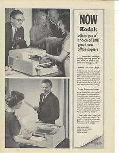 Kodak Copiers 1963 Vintage Print Ad  