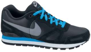 Nike Air Waffle Trainer Leather Schuhe Schwarz Blau NEU  