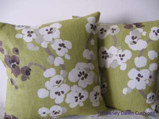 ROMO Samsara Black Grey Green Taupe Linen Fabric Scatter Sofa Cushion 