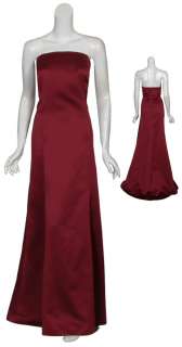 VERA WANG Classic Burgundy Strapless Gown Dress 22 NEW  