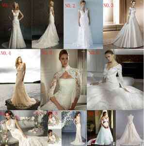 line/mermaid lace wedding bride dress prom gown lace up/zipper Sz 