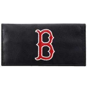Boston Red Sox Black Leather Embroidered Checkbook Cover  