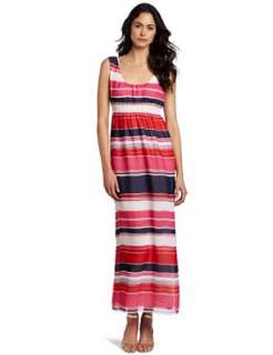    Vince Camuto Womens Watercolor Stripe Maxi Dress Clothing