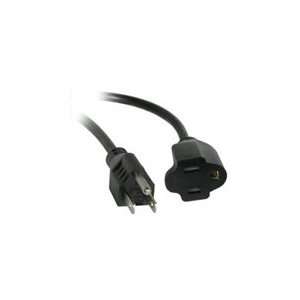  8ft Heavy duty Power Y Extension Cord Black Electronics