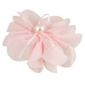  Ladies Chiffon Flower Corsage Brooch Hair Clip Pink 2 Pcs Beauty