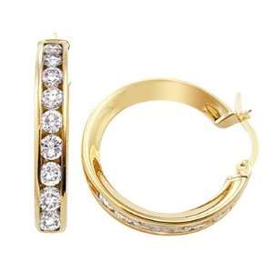    14k Yellow Gold Classic Round Hoop Huggie Earrings 1 Jewelry