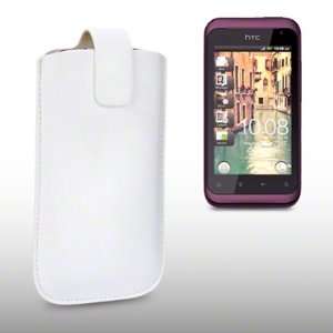  HTC RHYME PU LEATHER CASE, BY CELLAPOD CASES WHITE 