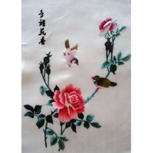  Beautiful Chinese Hand Silk Embroidery Birds Flower 
