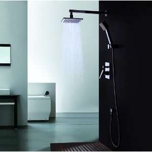  8 Shower Head with LED Lights Single Handle Wall Mount 