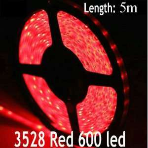   Light 600 LED 3528 SMD Red LED ribbon strip Light 5 Meter or 16 Feet