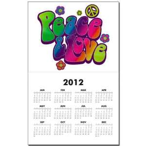 Calendar Print w Current Year Peace And Love