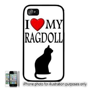  Ragdoll I Love My Cat Apple iPhone 4 4S Case Cover Black 