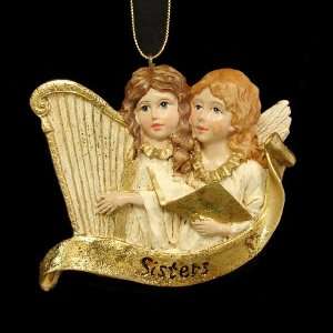  3 Gold Sisters Angels Victorian Christmas Ornament 