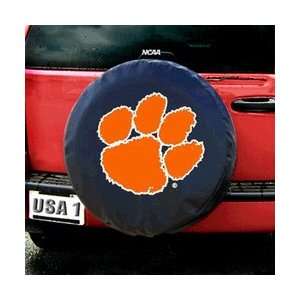 Clemson Tigers NCAA Spare Tire Cover (Black)  Sports 
