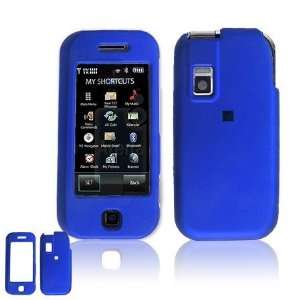 Samsung Glyde U940 Cell Phone Dark Blue Rubber Feel Protective Case 