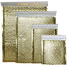 25   Gold Metallic Bubble Mailers Envelopes 8.5 x 12  